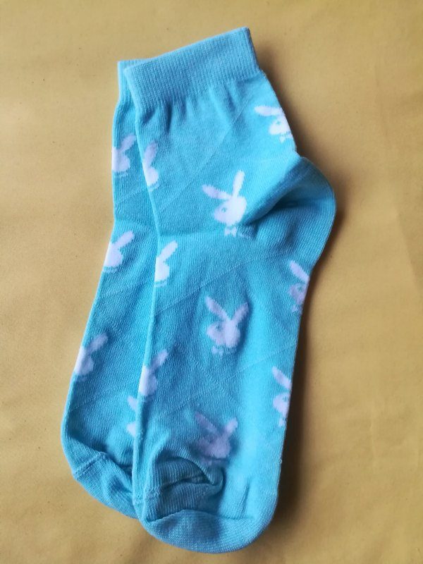 Playboy Women’s Cotton Ankle Socks WLA11a (Sky Blue)