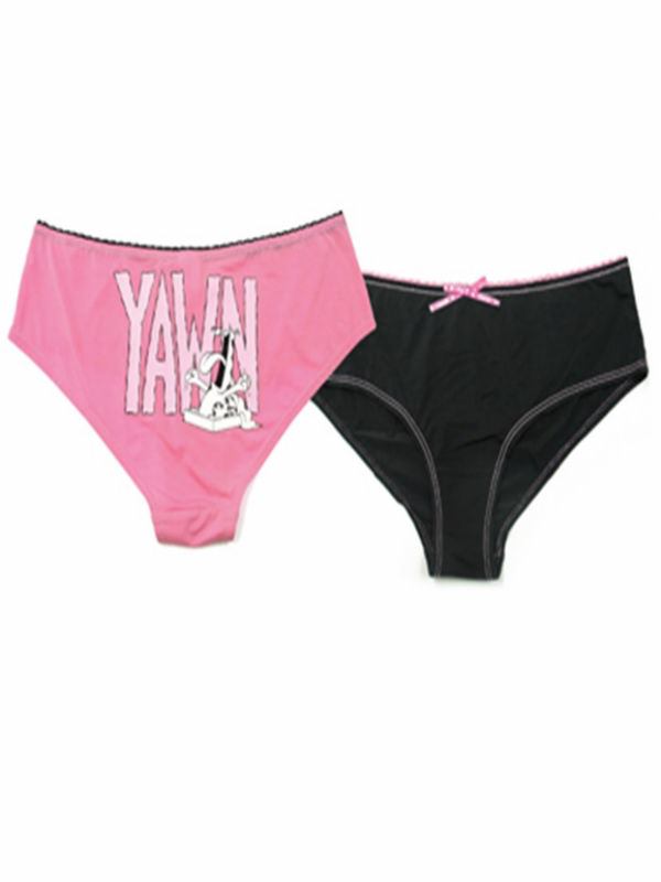 Garfield Cheeky Hipster Panty Pack Of Two Gfa12-031p (Bubblegum And Black)