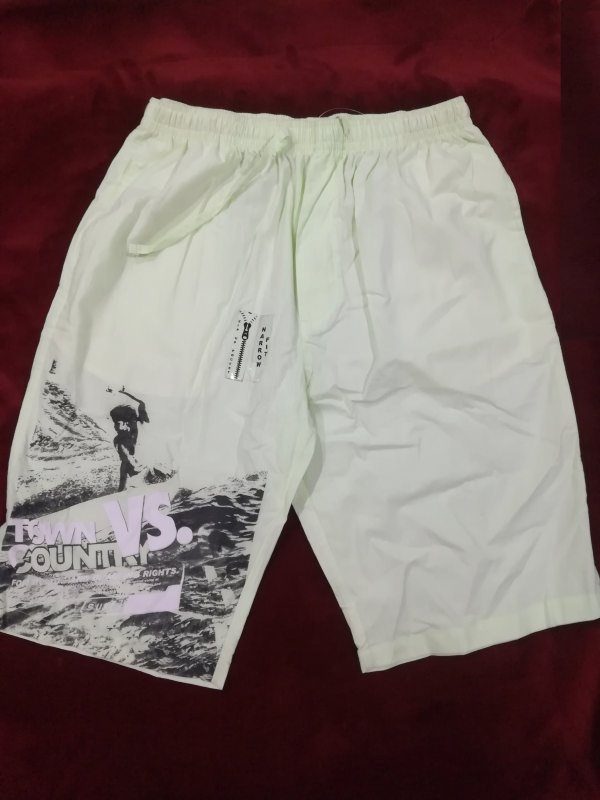 Merino Men’s Cotton Printed Shorts- Neonshorts (Light Green)