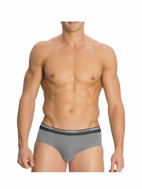Jockey Men’s Square Cut Brief Pack Of 2- 8037 (Grey Melange)