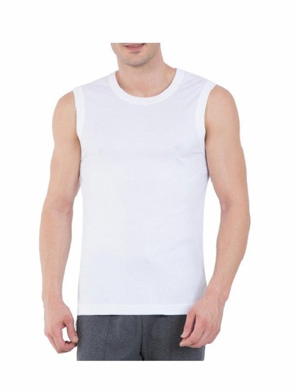 Jockey Men’s Gym Vest- 9930 (White)