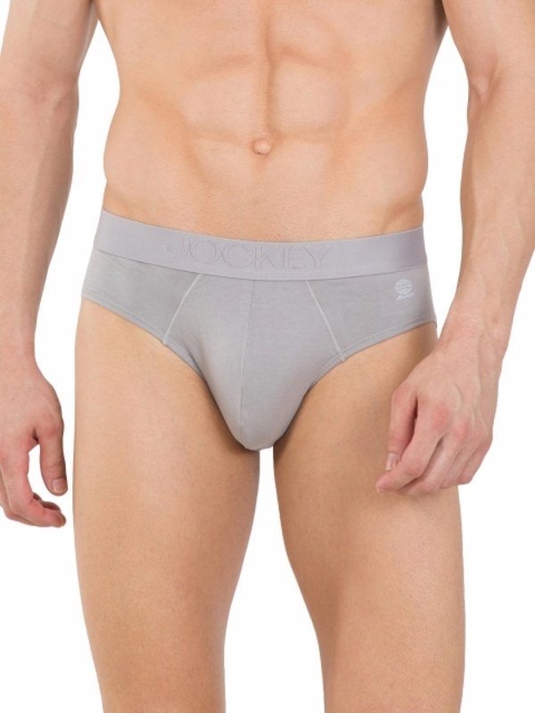 Jockey Men’s Ultra Soft Brief- IC24 (Bright Light Grey)