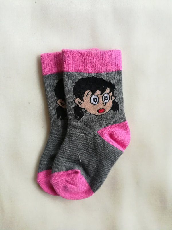 Bonjour Doraemon Kid’s Socks -KS303-00-03 (Grey)