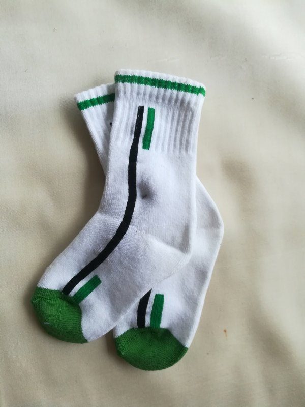Bonjour Baby Cushion Socks – KS485-02 (White & Green)