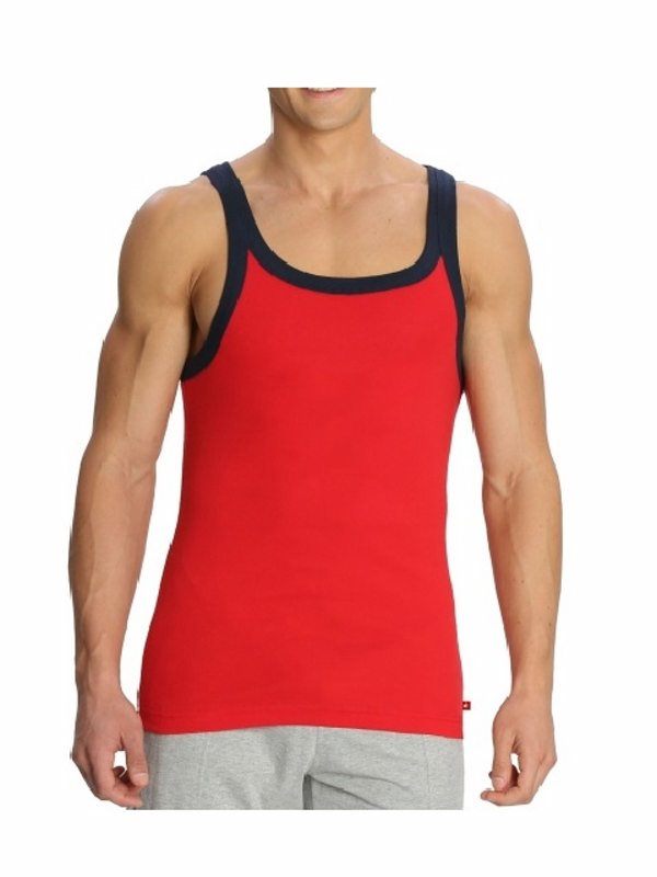 Jockey Men’s Fashion Vest- US27 (Red Bias & Navy)
