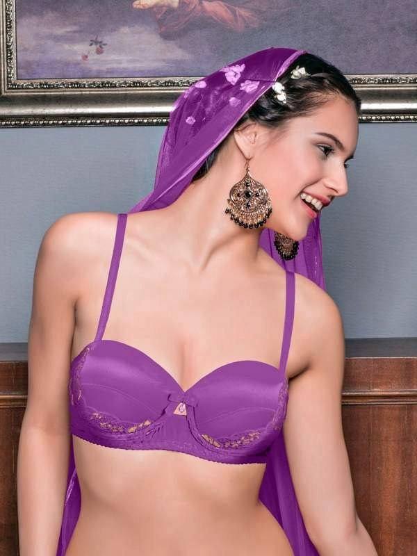 Enamor Women’s Glitzier Medium Coverage Bra F021 (Rose Purple)