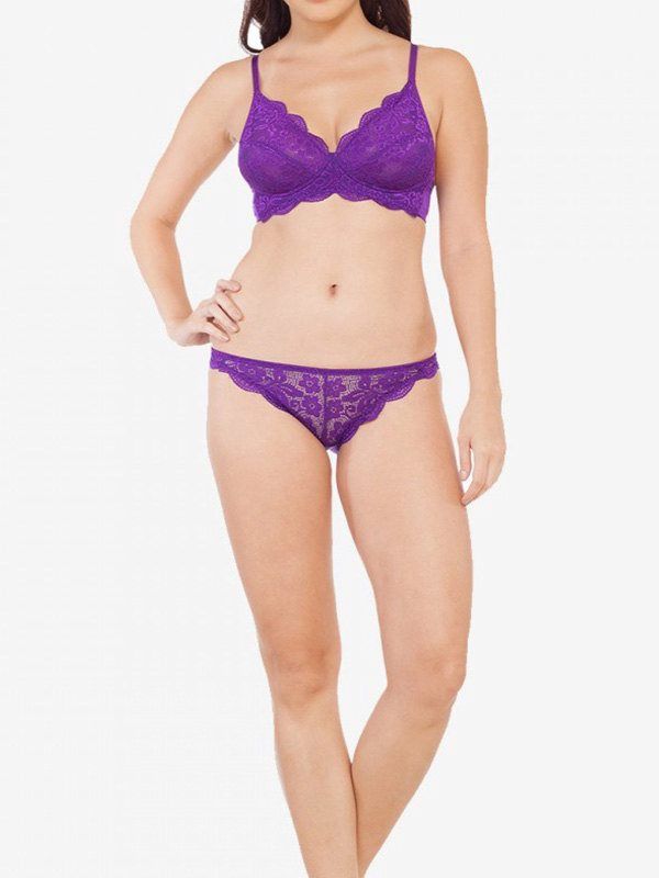 Soie Sexy And Lacy Bikini Women’s Panty- FP1703 (BLUEBERRY)
