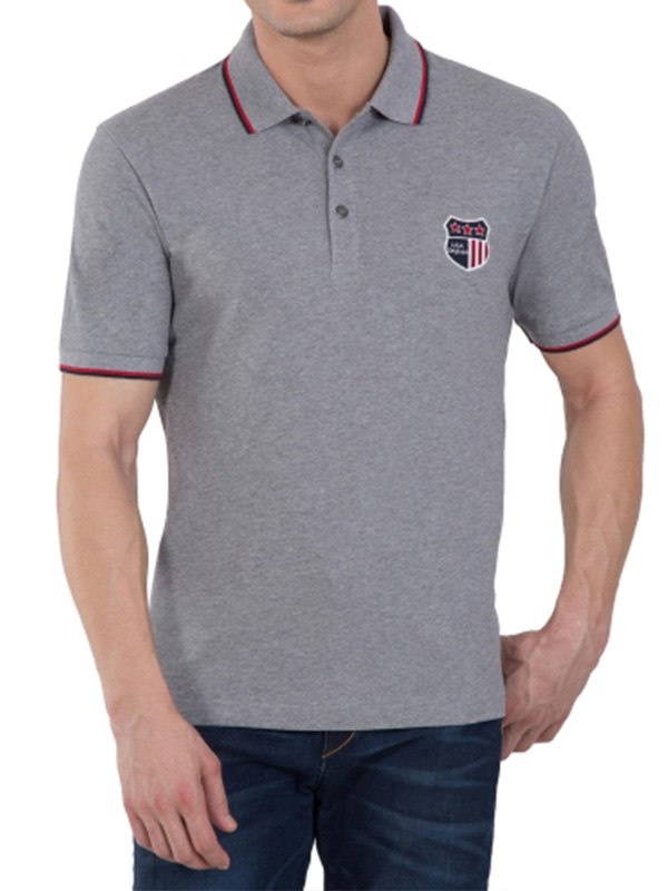 Jockey Men’s Polo T-Shirt- US85 (Grey Melange)
