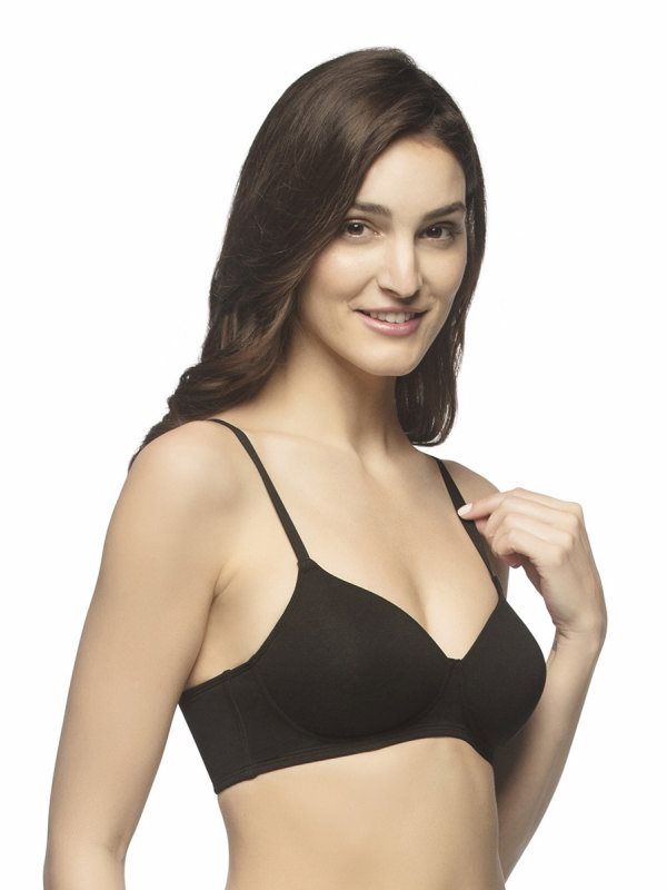 Carefree Casuals Padded Non-Wired T-Shirt Bra-Bra10216 (Black)