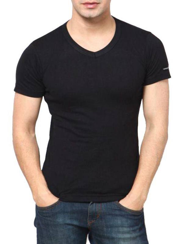 Macroman Bodyline V-Neck Undershirt-MS302 (Black)