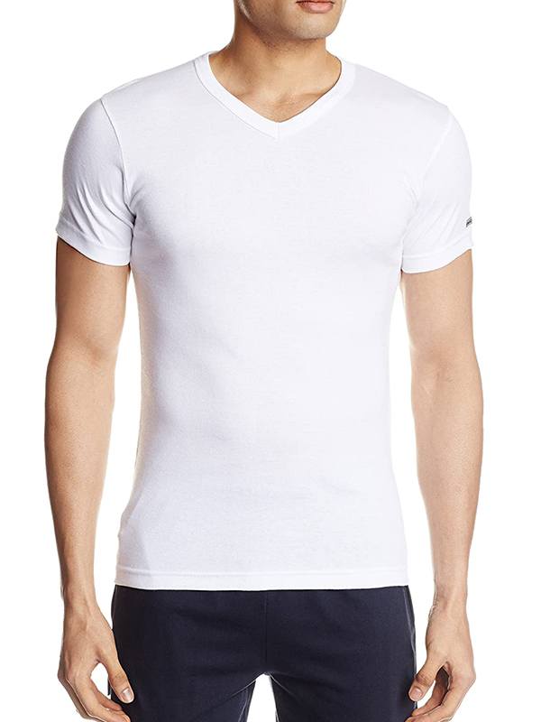 Macroman Bodyline V-Neck Undershirt-MS302 (White)